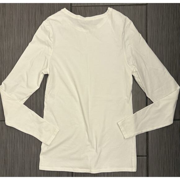 Pact Women’s White Long Sleeve Organic Cotton T-shirt Size Medium Sustainable - Picture 3 of 3